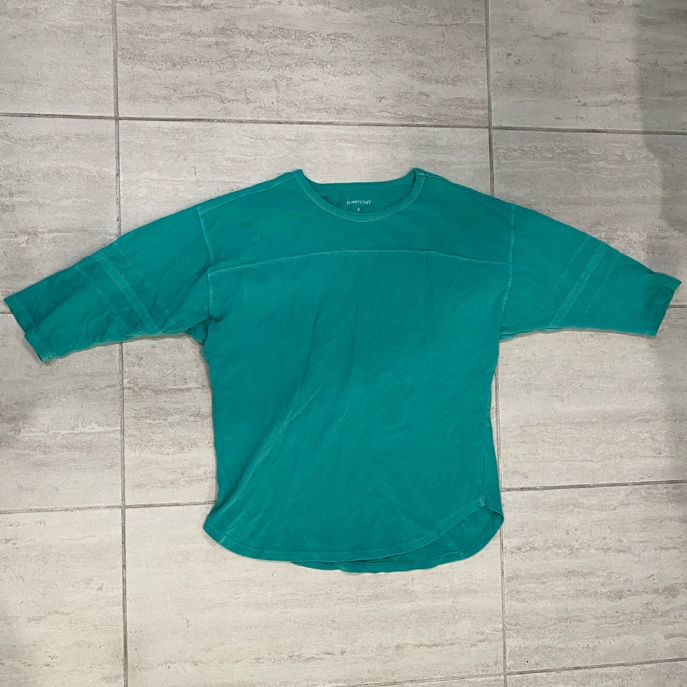 Teal long sleeve t-shirt
